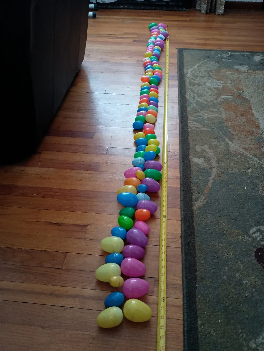 Homemade Colorful Plastic Easter Egg Garland Arch Decor